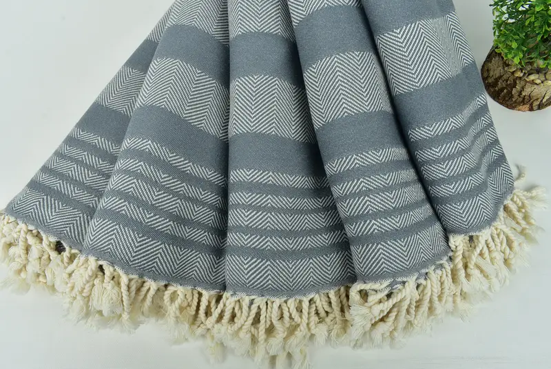 Bachelorette Party Hediyesi, Gelin Hediyesi, Aile Hediye Sepeti, Hamam Havlu, 68x38 Pamuklu Chevron Havlu, Monogramlı Türk Havlu, Organik Türk Havlu - 5