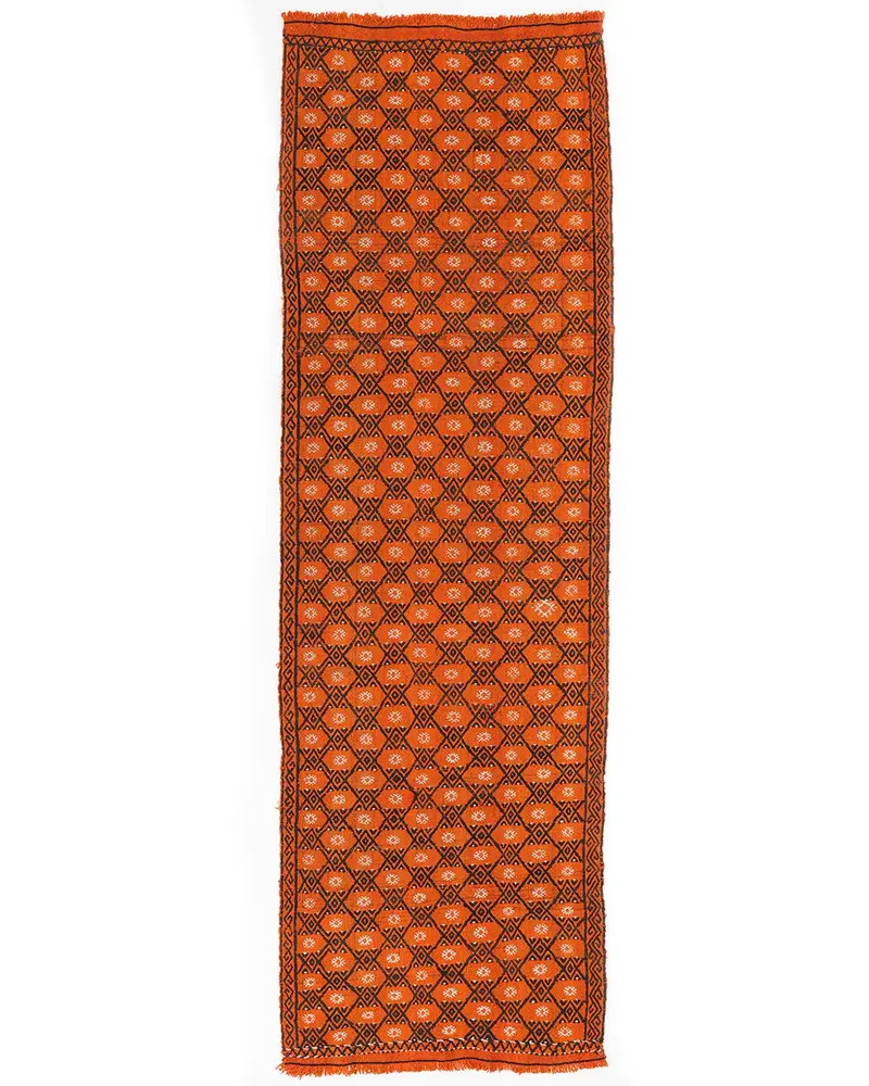 Turuncu Halı, 2,4x7,4 ft Canlı Dekor