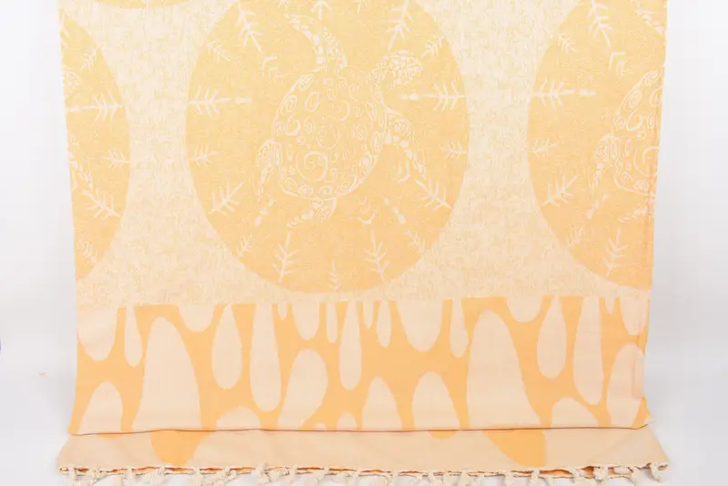 Beach Wedding Favor, 100x80 Cotton Turtle Design Towel, Couch Throw Blanket, Turkish Blanket, Aesthetic Blanket, Bridesmaid Gifts, Housewarming Gift - 1