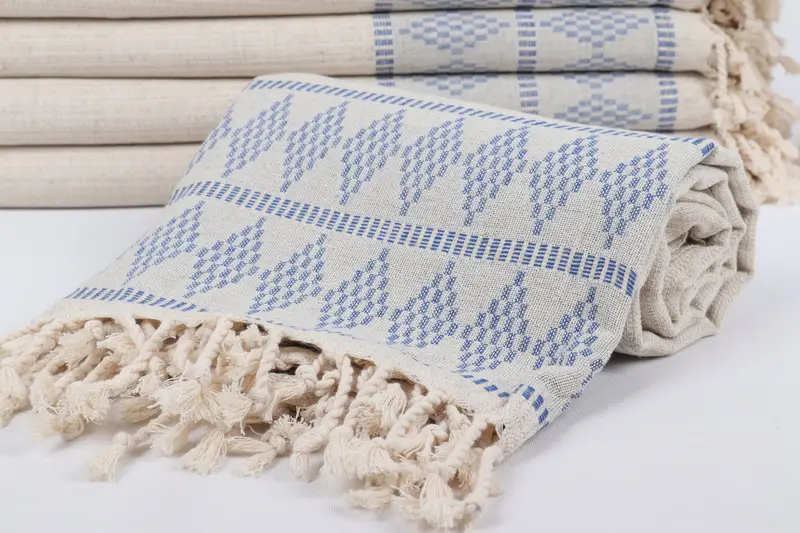 Embroidered Turkish Towel, Christmas Gift, 70x36 Linen Kilim Design Towel, Bridesmaid Towel, Bridesmaid Gift, Turkish towel, Turkish bath towel - 4