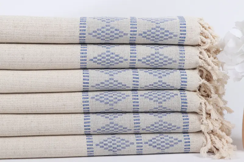 Embroidered Turkish Towel, Christmas Gift, 70x36 Linen Kilim Design Towel, Bridesmaid Towel, Bridesmaid Gift, Turkish towel, Turkish bath towel - 3