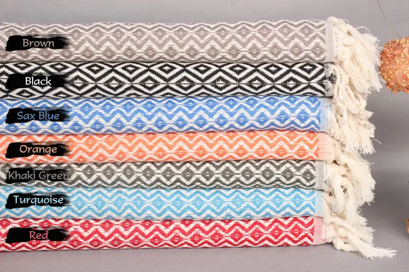 Organic Towel, Custom Hand Towel, Handmade Gift, Monogrammed Hand Towel, 36x18 Cotton Diamond Towel, Bridesmaid Gifts, Bridal Shower Favors - 1