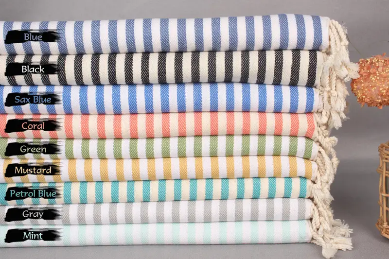 Personalized Gifts, Personalized Dish Towel, Gift For Bride, 40x18 Cotton Striped Towel, Turkish Towel Hand Towel, Valentine Day Gift For Her - 2