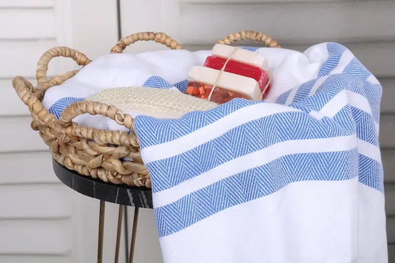 70x40 Cotton Herringbone Towel, Handwoven Turkish Towel, Bachelorette Party Favors Beach, Lightweight towel, Peshtemal Towel, Wedding Gifts Towel - 2