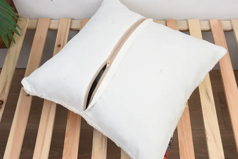 Home Decor Pillow, Handmade Throw Cushion Case, Kilim Cushion Sham, Ethnical Kilim Rug Pillow, Pillow, 20x20 White Cushion Case, Rustic Cushion Case - 8