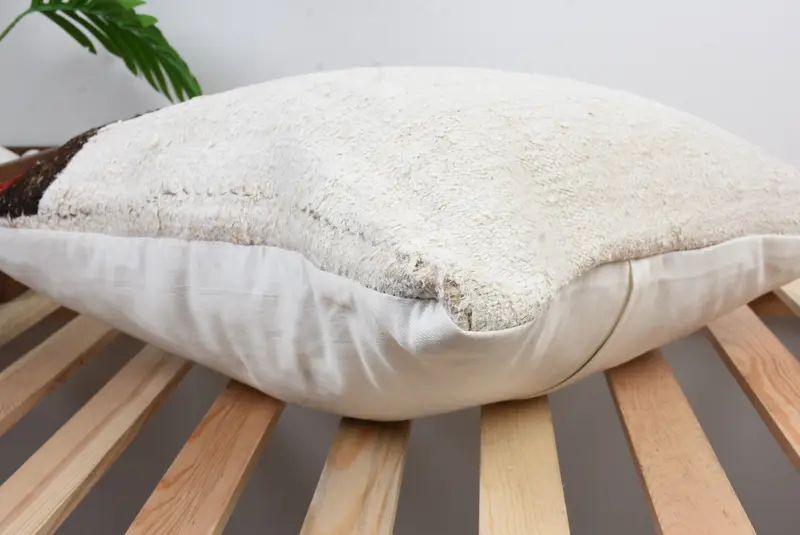 Home Decor Pillow, Handmade Throw Cushion Case, Kilim Cushion Sham, Ethnical Kilim Rug Pillow, Pillow, 20x20 White Cushion Case, Rustic Cushion Case - 6