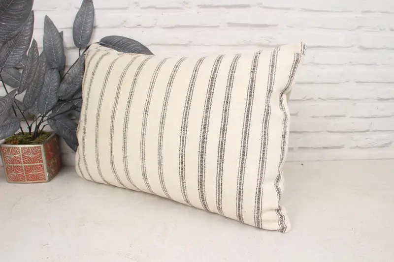 16x24 White Pillow Sham, Vintage Kilim Throw Pillow, Pillow Sham, Decorative Throw Pillow Cover, Turkish Kilim Pillow, Ethnical Kilim Rug Pillow - 4