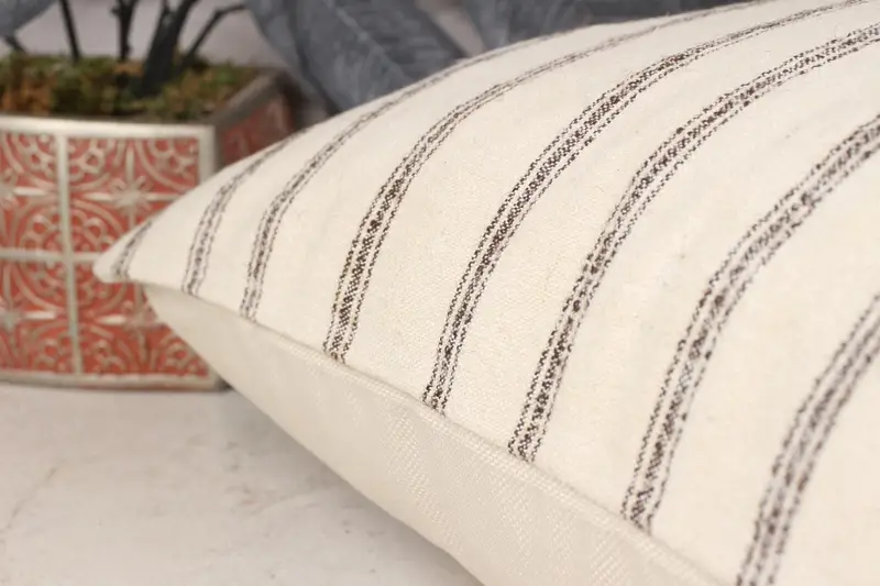 16x24 White Pillow Sham, Vintage Kilim Throw Pillow, Pillow Sham, Decorative Throw Pillow Cover, Turkish Kilim Pillow, Ethnical Kilim Rug Pillow - 7