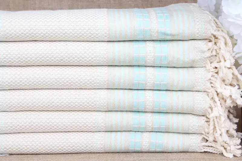 Custom Towel Personalized Gift Box Mint, Beige, 38x65 Inches