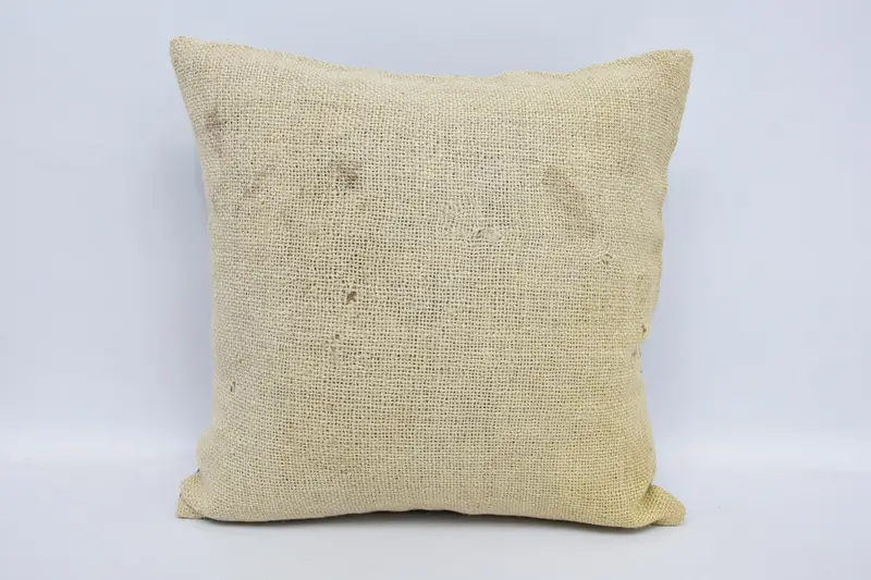 Square 16x16 inch Throw Euro Sham, Gift Plaid Bench Beige Cushion Cover - 1
