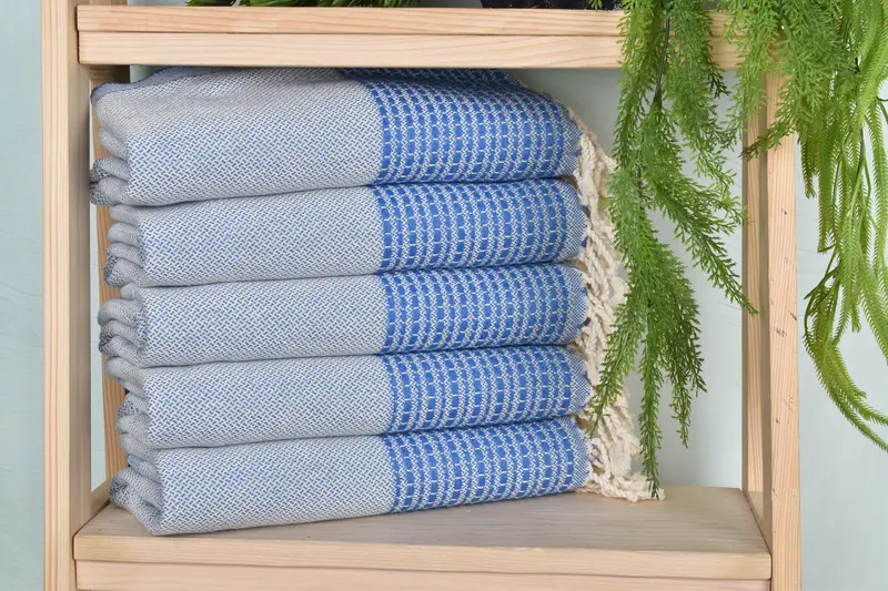 Custom Turkish Towel, Summer Gift, Embroidered Beach Towel, Wedding Shower Gift, Absorbent Turkish towel, Gift For Him, 70x36 Cotton Striped Towel - 1