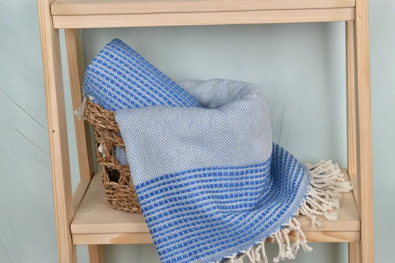 Custom Turkish Towel, Summer Gift, Embroidered Beach Towel, Wedding Shower Gift, Absorbent Turkish towel, Gift For Him, 70x36 Cotton Striped Towel - 4