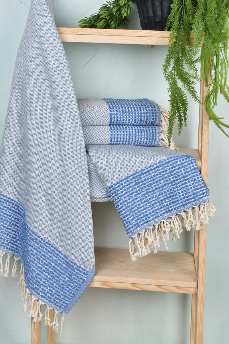 Custom Turkish Towel, Summer Gift, Embroidered Beach Towel, Wedding Shower Gift, Absorbent Turkish towel, Gift For Him, 70x36 Cotton Striped Towel - 6