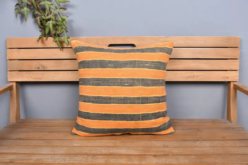20x20 Orange Pillow, Turkish Pillow, Vintage Throw Pillow Cover, Cushion Cover, Pillow for Couch, Couch Pillow Cover, Boho Pillow Sham Cover - 6
