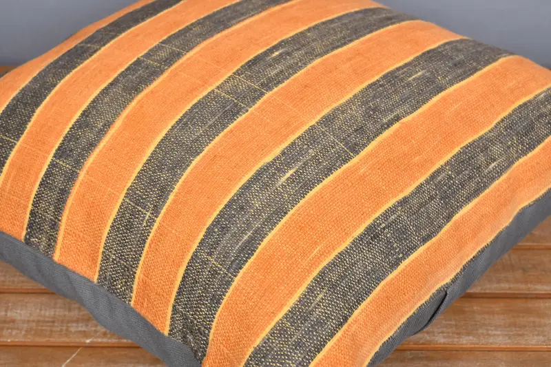 20x20 Orange Pillow, Turkish Pillow, Vintage Throw Pillow Cover, Cushion Cover, Pillow for Couch, Couch Pillow Cover, Boho Pillow Sham Cover - 4