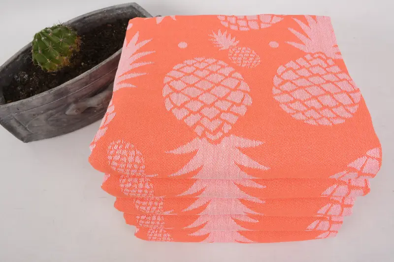 Turkish Towel Beach, Boyfriend Christmas Gift, 70x36 Cotton Pineapple Design Towel, Sand-Resistant Peshtemal, Turkish beach towel, Beach Towel Gift - 5