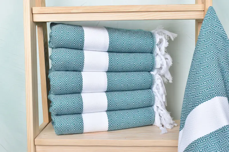 Dark Green Cotton Towel Bachelorette Gift, 40x71 Inches