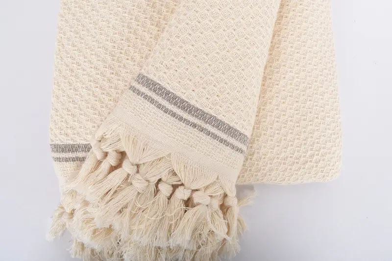 Turkish Throw Blanket, Employee Gifts, 94x92 Cotton Striped Towel, Housewarming Gift, Turkish Towel Beach Blanket, Throw Blanket, Monogram Blanket - 8