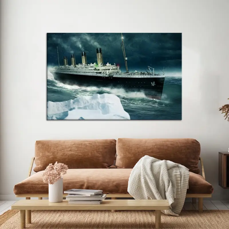 オフィス装飾用のエレガントな沿岸クルーズ船キャンバスプリント