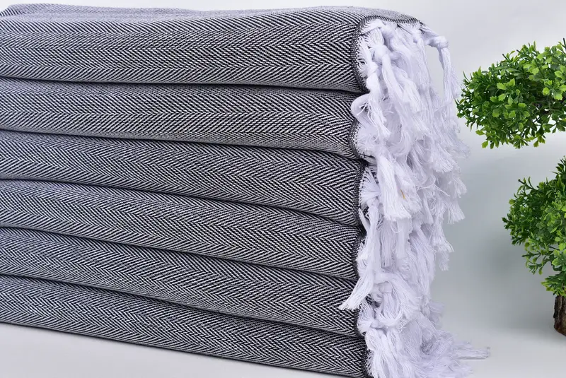 House Warming Gift, 36x18 Cotton Herringbone Towel, Spa Towel, Home Decor Gifts, Turkish Towel Hand Towel, Turkish Tea Towel, Kitchen Towel - 3