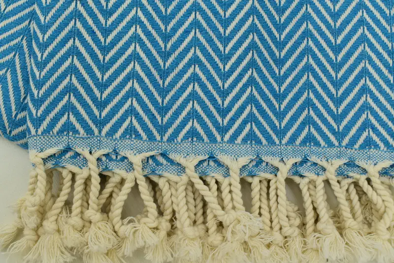 Quick-dry peshtemal, Personalized Gift For Him, Embroidered Towel, Embroidery Towel, 70x40 Cotton Zig zag Towel, Wedding Towel, Monogram Beach Towel - 5