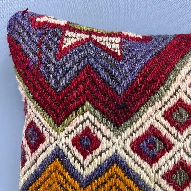 12x12 Green Cushion Cover, Throw Kilim Pillow, Sofa Bolster Pillow Sham, Cushion Case, Turkish Pillow, Ethnical Kilim Rug Pillow - 5
