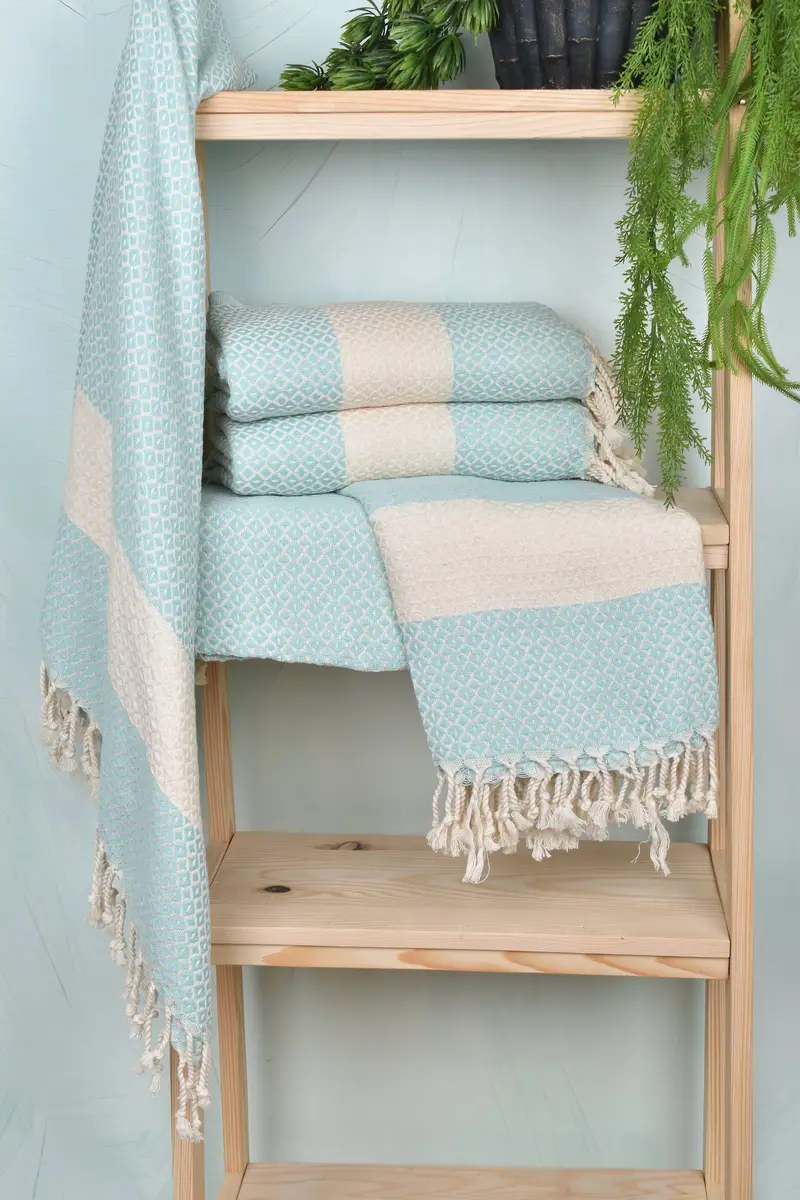 Beach Towel Gift, Turkish Bath Towel Set, 70x40 Cotton Geometric Towel, Bridal Shower Gift, Turkish Towel USA, Monogram Towels, Customized Towels - 6