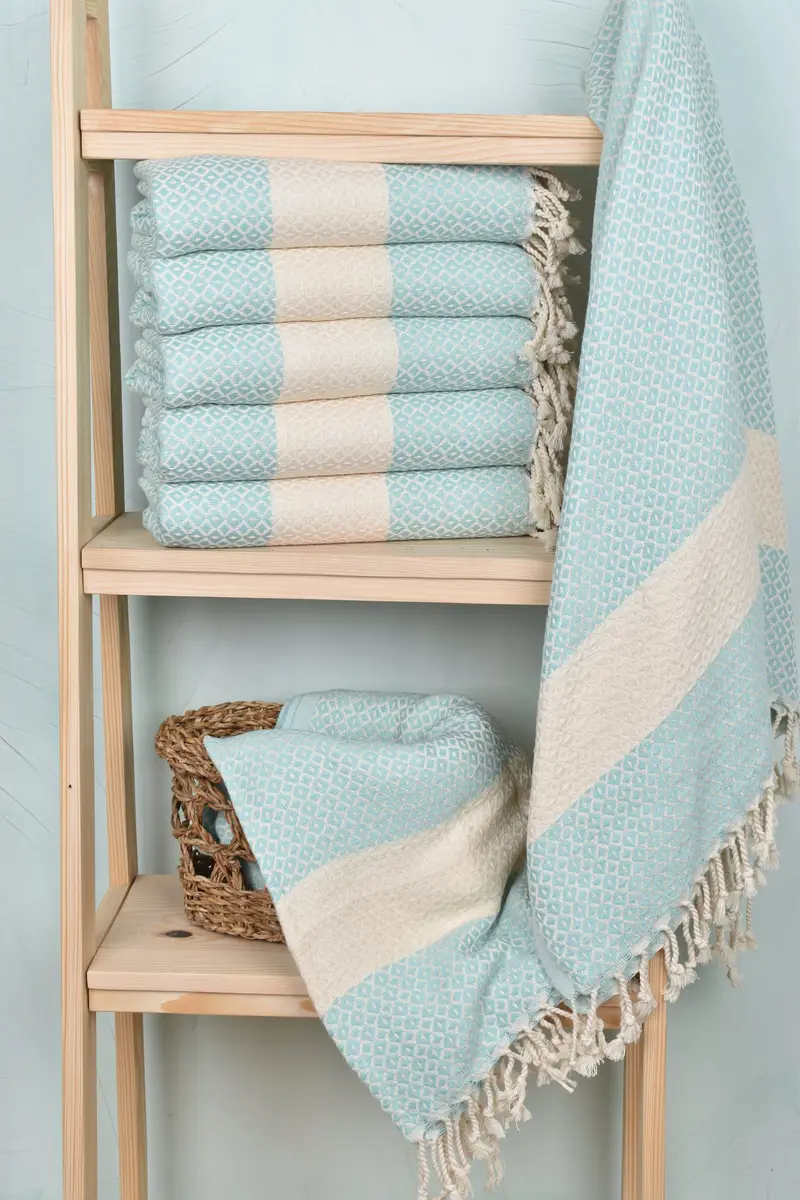 Beach Towel Gift, Turkish Bath Towel Set, 70x40 Cotton Geometric Towel, Bridal Shower Gift, Turkish Towel USA, Monogram Towels, Customized Towels - 3