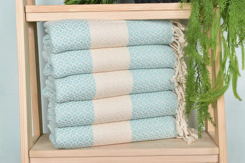Beach Towel Gift, Turkish Bath Towel Set, 70x40 Cotton Geometric Towel, Bridal Shower Gift, Turkish Towel USA, Monogram Towels, Customized Towels - 2