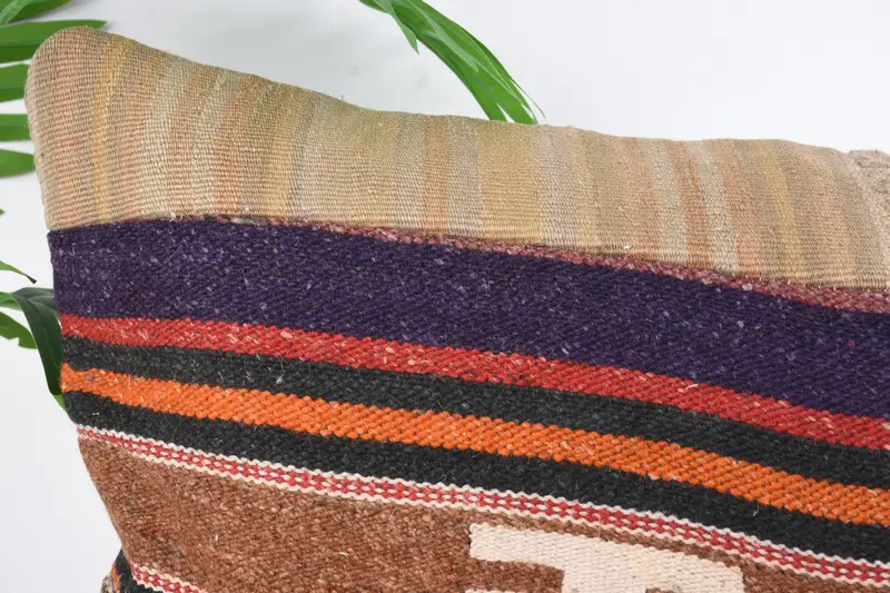 Vintage Kilim Throw Pillow, Pillow Sham, Comfy Throw Pillow Case, 16x36 Blue Pillow Cover, Pillow for Couch, Interior Designer Pillow - 2