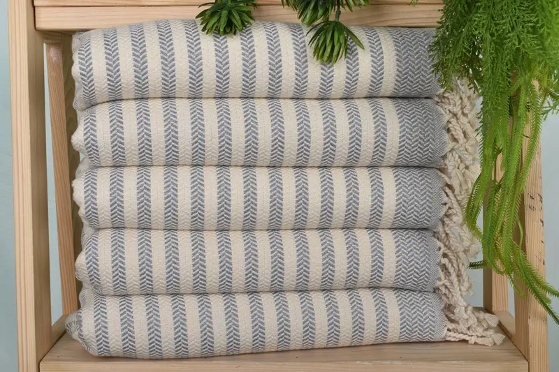 Monogram Kitchen Towel, Wedding Gift, 40x18 Cotton Chevron Towel, Bridal Shower Favors, Bridesmaid Proposal Gift, Personalized Kitchen Towel - 1