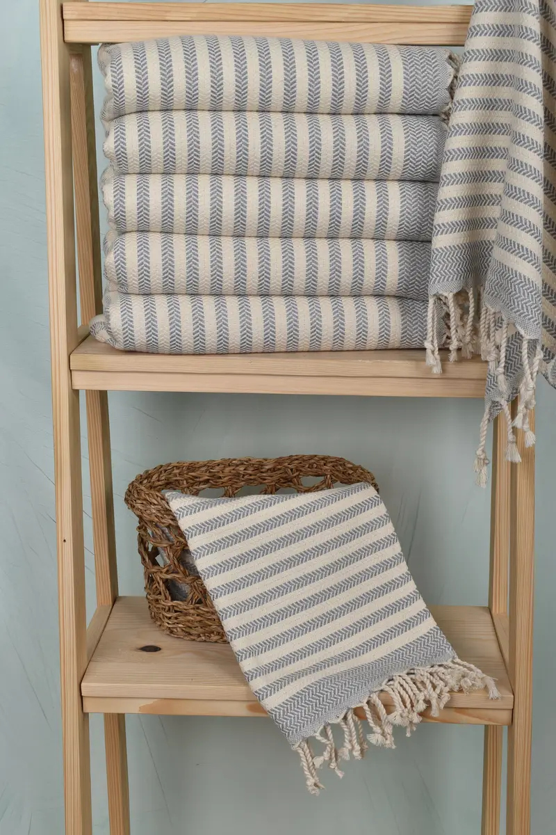 Monogram Kitchen Towel, Wedding Gift, 40x18 Cotton Chevron Towel, Bridal Shower Favors, Bridesmaid Proposal Gift, Personalized Kitchen Towel - 3
