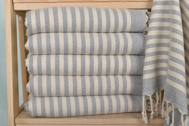 Monogram Kitchen Towel, Wedding Gift, 40x18 Cotton Chevron Towel, Bridal Shower Favors, Bridesmaid Proposal Gift, Personalized Kitchen Towel - 2