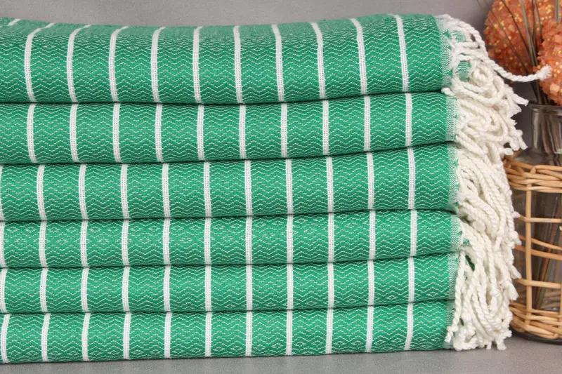 70x40 Cotton Striped Towel, Turkish towel, Personalized Towel, Home Gift, Best Wedding Gift, Turkish Towel Beach, Fringed Turkish towel for poolside - 2
