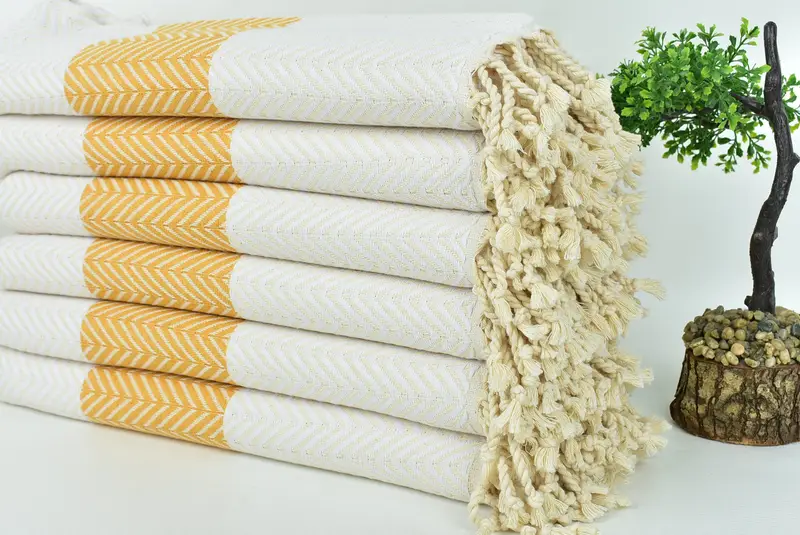 70x40 Cotton Chevron Towel, Luxury towel, Large Turkish Towel, Thin towel, Customized Turkish Towel, Christmas Gift, Scarf Towel, Spa Gift Towel - 3