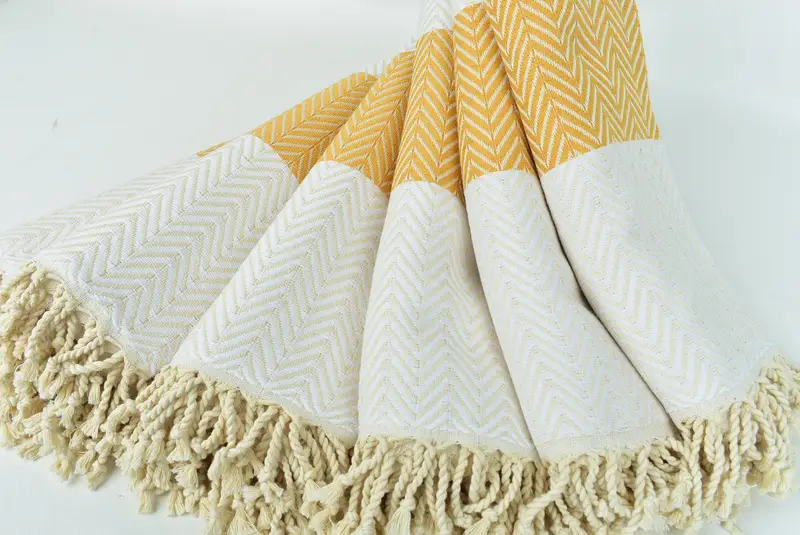 70x40 Cotton Chevron Towel, Luxury towel, Large Turkish Towel, Thin towel, Customized Turkish Towel, Christmas Gift, Scarf Towel, Spa Gift Towel - 4