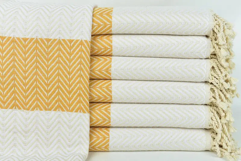 70x40 Cotton Chevron Towel, Luxury towel, Large Turkish Towel, Thin towel, Customized Turkish Towel, Christmas Gift, Scarf Towel, Spa Gift Towel - 1