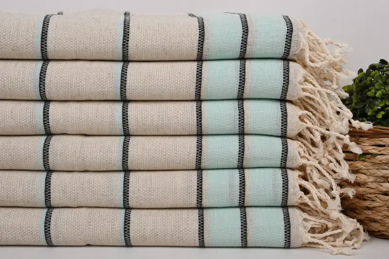 Brautdusche Gunst, türkisches Handtuch Handtuch, 40x20 Leinenstreifenhandtuch, personalisiertes Geschirrtuch, monogrammiertes Handtuch, monogrammiertes türkisches Handtuch - 2