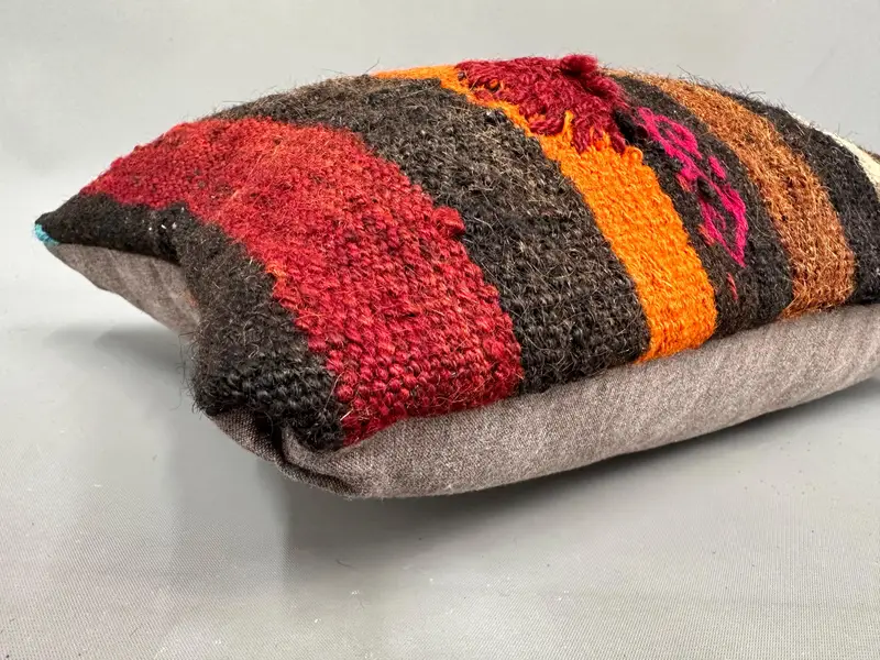 12x20 Brown Pillow Sham, Boho Pillow, Wholesale Cushion, Muted Cushion Case, Hippie Throw Cushion, Cushion, Vintage Pillow, Kilim Pillow - 6