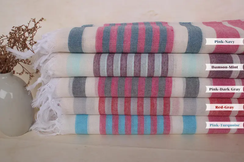 Sand-resistant towel, 68x40 Cotton Striped Towel, House Warming Gift, Gift For Him, Oversized Beach Towel, Bachelorette Party Gifts Bridesmaids - 3