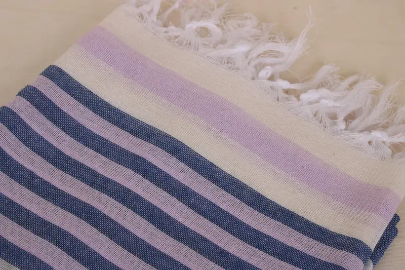 Sand-resistant towel, 68x40 Cotton Striped Towel, House Warming Gift, Gift For Him, Oversized Beach Towel, Bachelorette Party Gifts Bridesmaids - 6