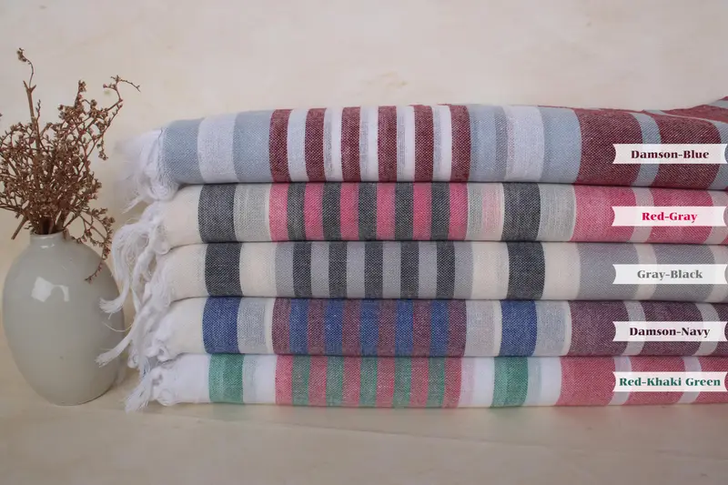 Sand-resistant towel, 68x40 Cotton Striped Towel, House Warming Gift, Gift For Him, Oversized Beach Towel, Bachelorette Party Gifts Bridesmaids - 4