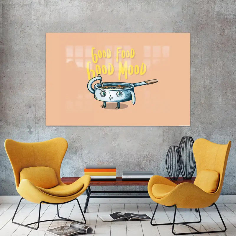 Zarif Kişiselleştirilmiş Baskılı Cam: Self Servis için Sevimli Modern Tasarım