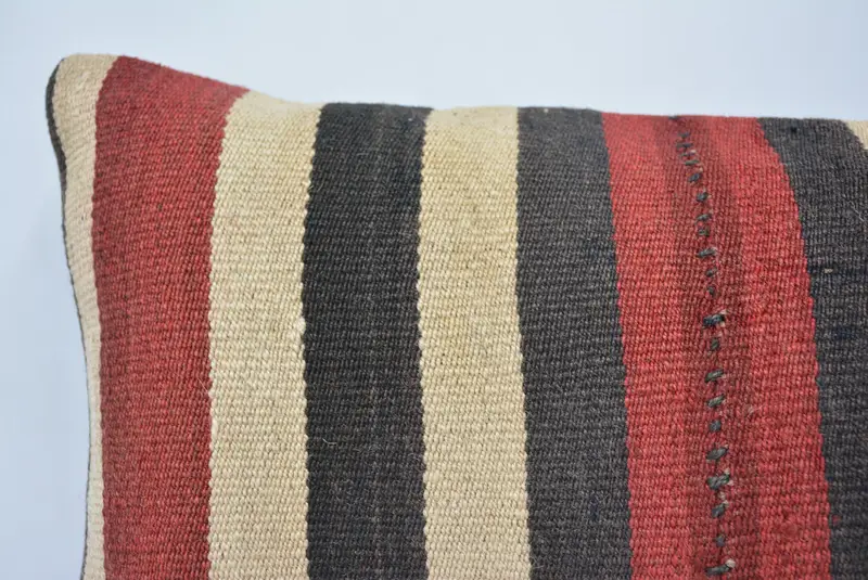 Handmade Kilim Cushion, 16x24 Beige Pillow Case, Pillow, Turkish Pillow, Decorative Throw Pillow Cover, Pillow for Couch - 2