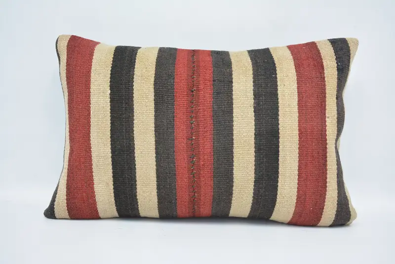 Handmade Kilim Cushion, 16x24 Beige Pillow Case, Pillow, Turkish Pillow, Decorative Throw Pillow Cover, Pillow for Couch - 1