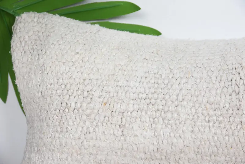 Ikat Pillow, Kilim Cushion Sham, Boho Pillow, Square Throw Pillow Cover, Pillow Sham, Kilim Pillow Cover, 8x16 Beige Pillow Case - 2