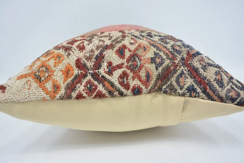Cushion Case, Boho Pillow, Throw Kilim Pillow, Custom Cushion, 16x24 Beige Cushion, Pillow for Couch, Traditional Pillow Case, Authentic Pillow Sham - 5