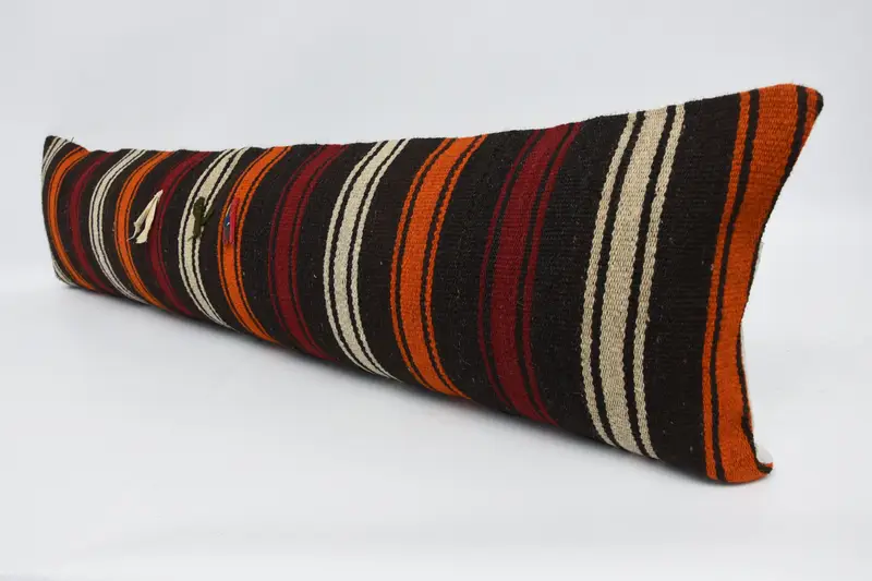 Indoor Pillow Cover, Home Decor Pillow, Garden Pillow Sham, Kilim Pillow, 12x48 Brown Cushion Cover, Pillow Case, Ethnical Kilim Rug Pillow - 4
