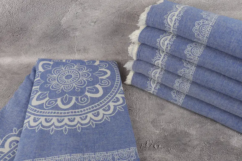 Anniversary Gift For Her, Custom Wedding Gifts, Throw Blanket Couch, 88x80 Cotton Ethnic Design Towel, Turkish Beach Blanket, Bedspread - 3
