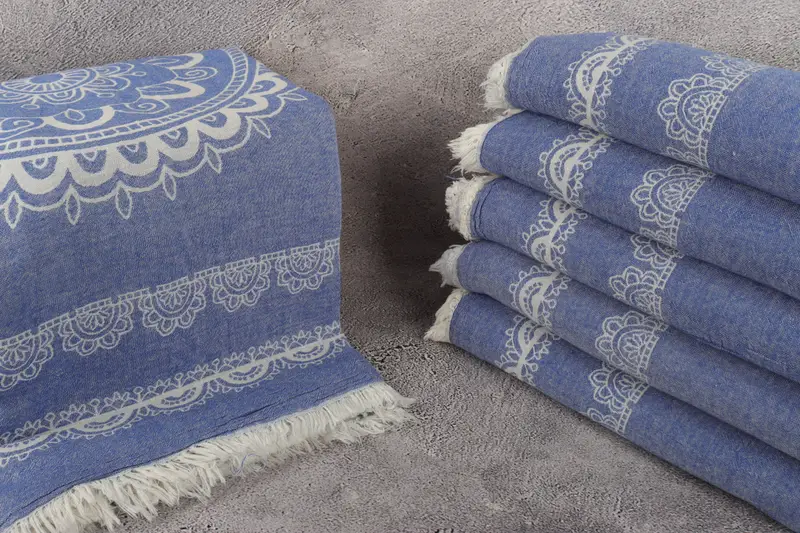 Anniversary Gift For Her, Custom Wedding Gifts, Throw Blanket Couch, 88x80 Cotton Ethnic Design Towel, Turkish Beach Blanket, Bedspread - 4